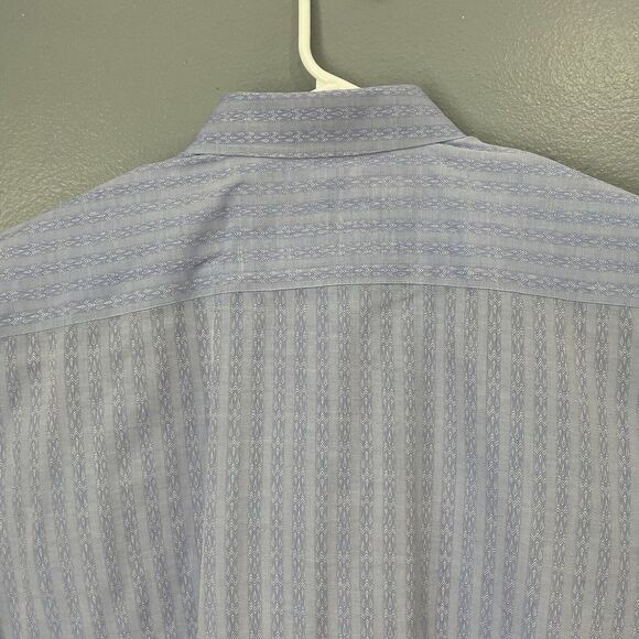 Robert Graham Dress Shirt Mens XLarge Blue Abstract Stripe Button Up Long Sleeve - Picture 9 of 11
